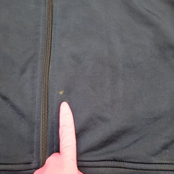 Adidas Track Jacket Medium 21x28 Blue White 3-Stripes Tricot - Picture 4 of 16